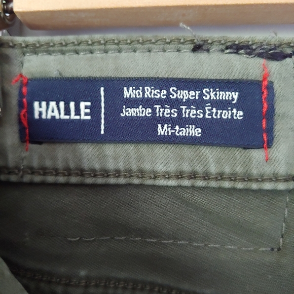 True Religion Halle Super Skinny Cargo Pants Olive Green Size 25 - Picture 13 of 16